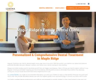 Luminadental.ca(Orthodontics Maple Ridge) Screenshot