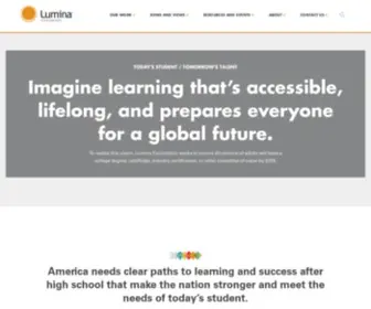 Luminafoundation.org(Lumina Foundation) Screenshot