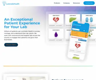 Luminatehealth.com(Luminate Health allows labs to provide a value added service to their physician clients) Screenshot