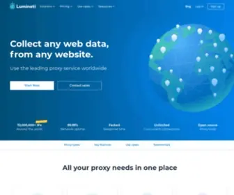 Luminatinet.com(Leading proxy service for business) Screenshot