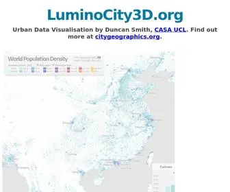 Luminocity3D.org(Urban Data Visualisations by Duncan Smith) Screenshot