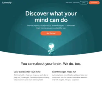 Luminosity.com(Lumosity Brain Training) Screenshot