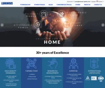 Luminous-Global.com(Luminous Power Technologies) Screenshot