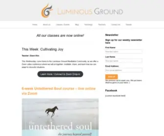 Luminousground.ca(Luminous ground meditation community) Screenshot