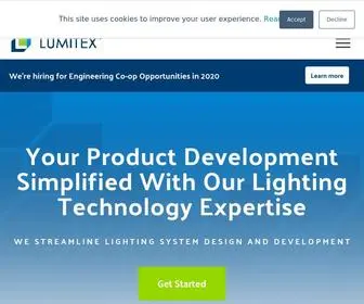 Lumitex.com(Lighting System Design and Development) Screenshot