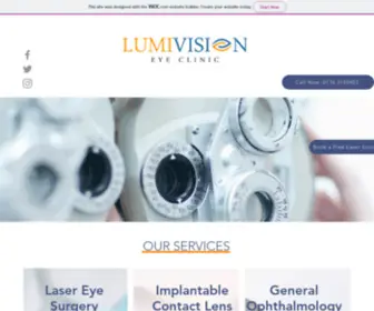 Lumivisionlaser.com(Lumivision Eye Clinic) Screenshot