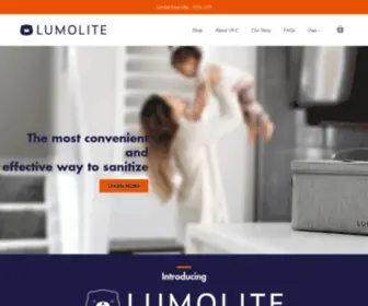 Lumolite.com(Lumolite UV LED Sanitizer for Baby Toys & More) Screenshot