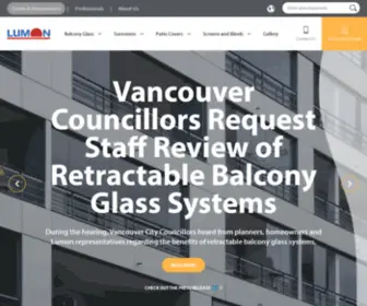 Lumon.ca(Retractable Glass for Balconies) Screenshot