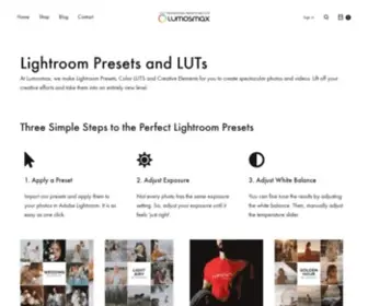 Lumosmax.com(Lightroom Presets) Screenshot