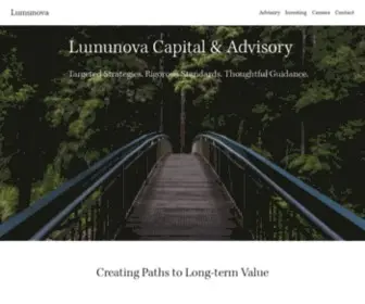 Lumunova.com(We partner with you to provide a full spectrum of services) Screenshot