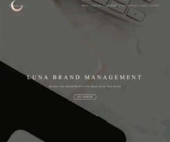 Lunabrandmanagement.com(Over the Moon About Your Brand) Screenshot