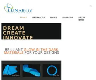 Lunabrite.com(Glow Materials for apparel) Screenshot