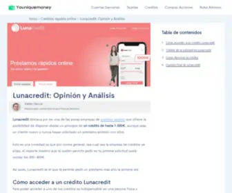 Lunacredit.es(Opinión y valoración de sus créditos) Screenshot