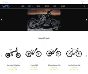 Lunacycle.com(Luna Cycle Fast Ebikes and Electric Bike Kits) Screenshot