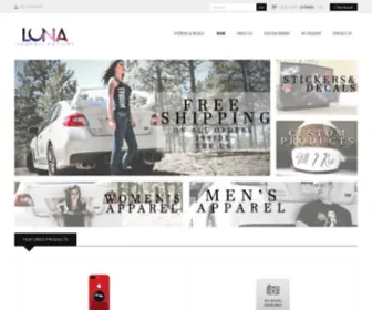 Lunadecals.com(Design Personalized Stickers Online) Screenshot