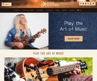 Lunaguitars.com(Luna Guitars) Screenshot