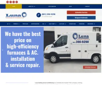 Lunaheatingair.com(Luna Heating and Air) Screenshot