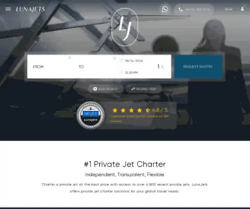 Lunajets.com(#1 Private Jet Charter) Screenshot