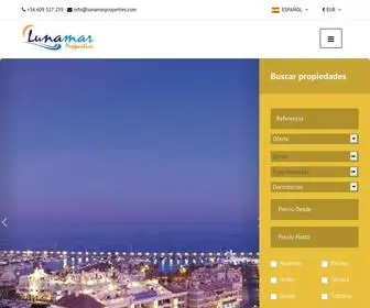 Lunamarproperties.com(Propiedades y Viviendas en venta y en alquiler en Málaga) Screenshot