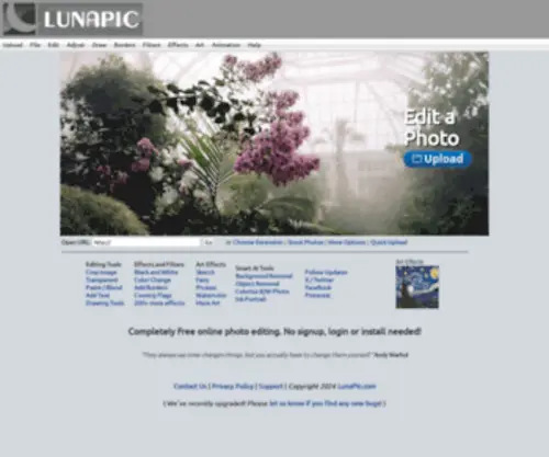 Lunapic.com(Free Online Photo Editor) Screenshot