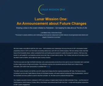 Lunarmissionone.com(Lunar Mission One) Screenshot