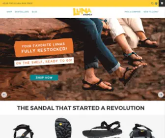 Lunasandals.com(Official LUNA Site) Screenshot
