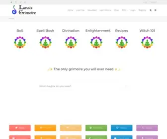 Lunasgrimoire.com(Luna’s Grimoire) Screenshot