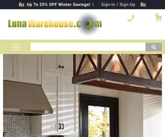Lunawarehouse.com(Chandeliers, Ceiling Fans, Lamps & Pendants) Screenshot