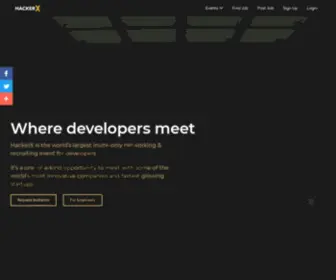 Lunchcruit.com(Where developers meet. HackerX) Screenshot