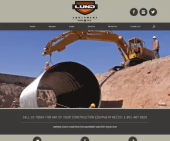 Lundequipment.com(Lund Equipment Rental) Screenshot