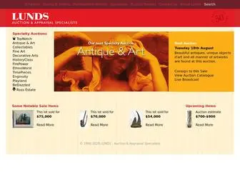 Lunds.com(LUNDS Auctioneers & Appraisers) Screenshot