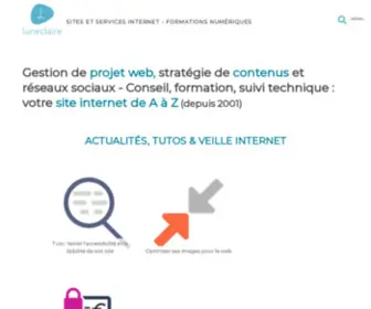 Luneclaire.fr(Sites web & formations numériques pour professionnels et associations) Screenshot