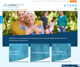 Lungcancer.org(LUNGevity Foundation) Screenshot