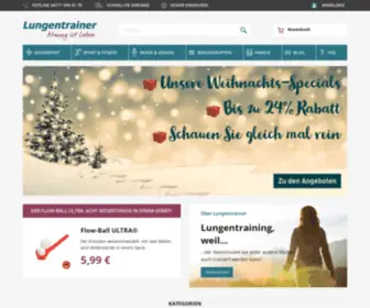 Lungentrainer.de(Lungentrainer & Atemtrainer Online) Screenshot