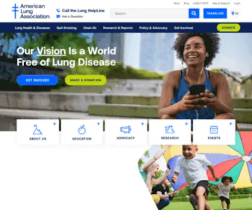 Lungsc.org(American Lung Association in South Carolina) Screenshot