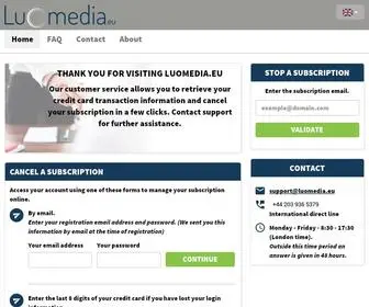 Luomedia.eu(Support for your online direct debits) Screenshot