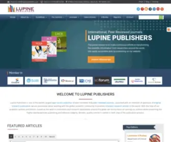 Lupinepublishers.com(Lupine Publishers is) Screenshot