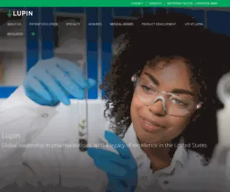 Lupinpharmaceuticals.com(Generic Pharmaceutical Company) Screenshot