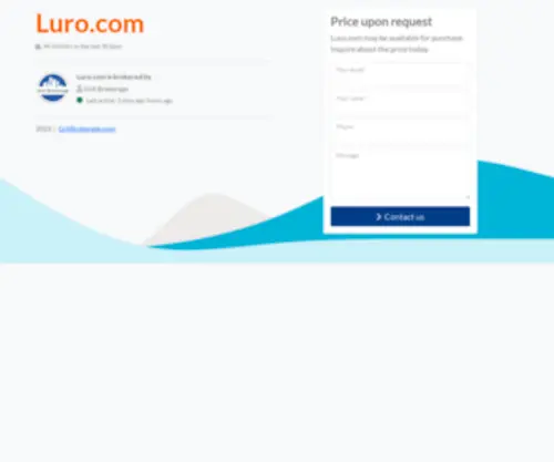 Luro.com(Domain name may be for sale) Screenshot