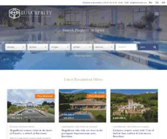 Lusarealty.com(Luxury property in Barcelona) Screenshot