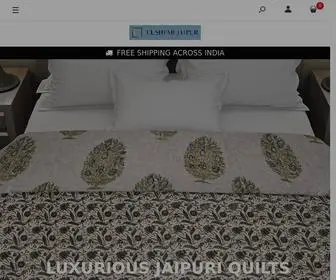 Lushfabjaipur.com(India's best cotton Jaipuri Razai) Screenshot