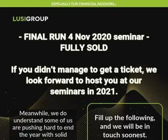 Lusigroupclass.com(UPCOMING LIVE SEMINAR) Screenshot