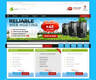 Lusion.co.za(Professional Web Hosting) Screenshot