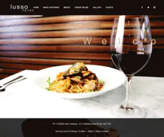 Lussoitalian.com.au(Lusso Italian) Screenshot