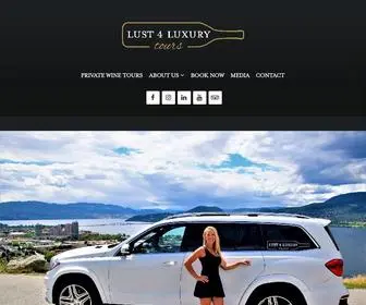 Lust4Luxurytours.com(Okanagan Wine Tours) Screenshot