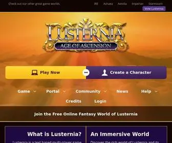 Lusternia.com(Lusternia, Age of Ascension, an Iron Realms Entertainment Game) Screenshot