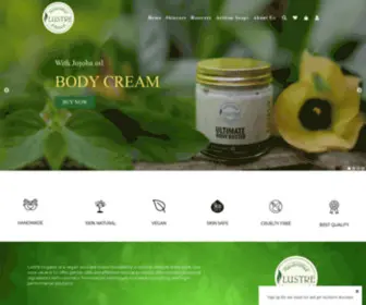 Lustreorganic.com(Store being setup) Screenshot