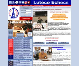 Lutece-Echecs.fr(Lutèce Echecs) Screenshot