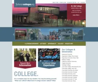 Lutherancolleges.org(A Group of Colleges that Has Faith in Your Future) Screenshot