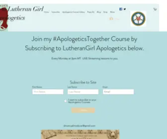 Lutherangirl.org(Lutheran Girl Apologetics) Screenshot